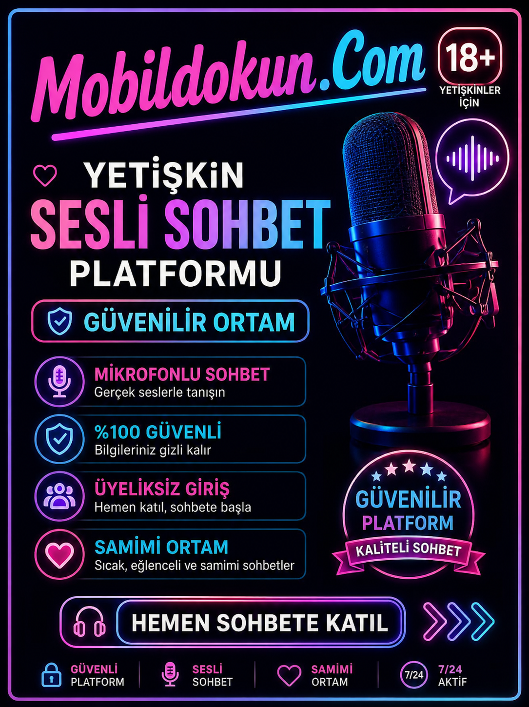 Mobil Sesli chat üyeliksiz